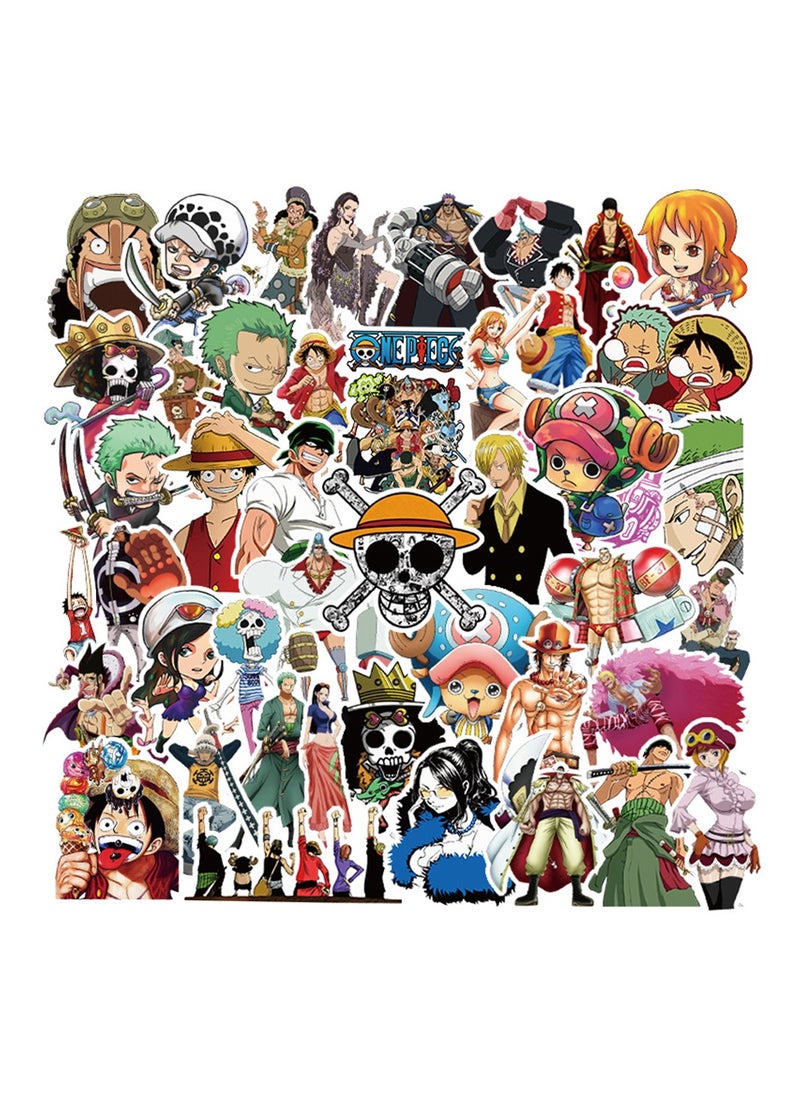 50-Piece Anime One Piece Stickers Aesthetic Sticker Waterproof Vinyl Stickers for Laptop  - Image 1
