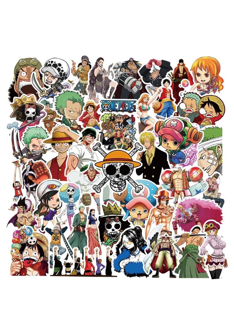 50 قطعة من ملصقات الرسوم المتحركة قطعة واحدة ملصقات جمالية مقاومة للماء من الفينيل لأجهزة الكمبيوتر المحمول - Image 1