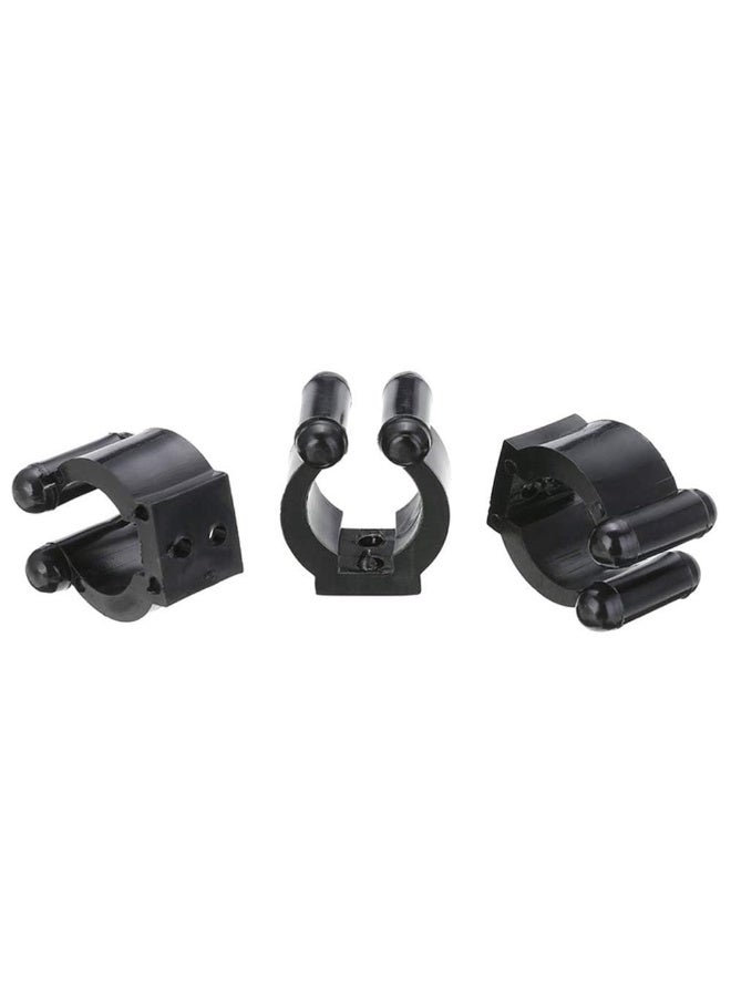 12 قطعة حامل مشابك لتحديد موقع عصا البلياردو والسنوكر وحامل صنارة الصيد ومشابك لرفوف عصي البلياردو ورف تخزين صنارة الصيد باللون الأسود (L) - Image 5