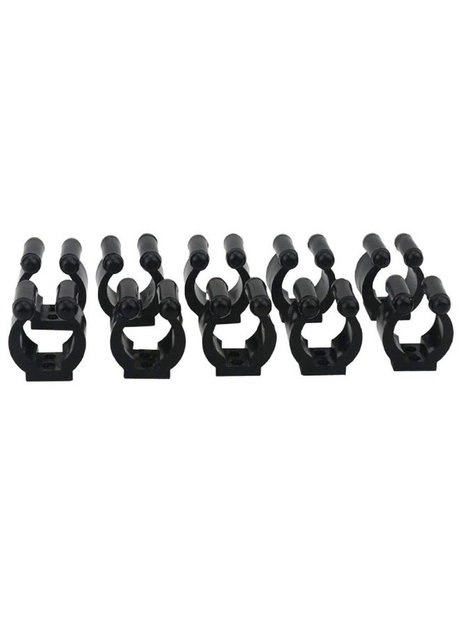 12 قطعة حامل مشابك لتحديد موقع عصا البلياردو والسنوكر وحامل صنارة الصيد ومشابك لرفوف عصي البلياردو ورف تخزين صنارة الصيد باللون الأسود (L) - Image 4