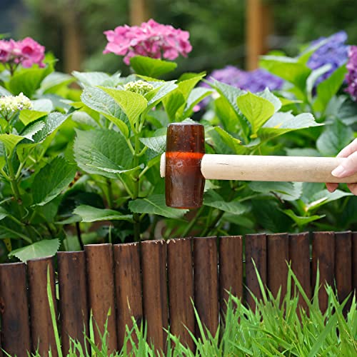 Worth Garden Wooden Short Fence Edging - Burnt Wood Finish Outdoor Lawn Landscape Edging - Flexible Decorative Border - Tree Fence - 11.8'' H x 42'' L - K624A05 - Image 5
