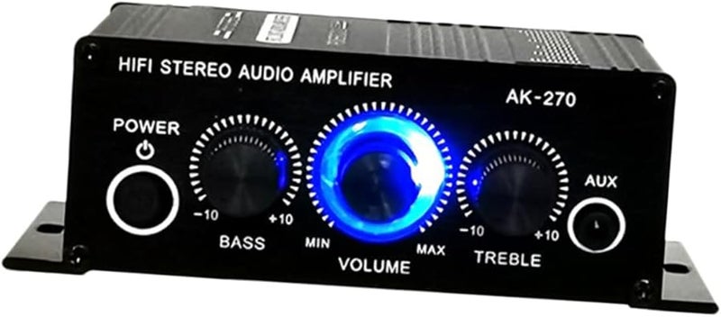 Mini Digital Audio Amplifier 12V Dual Channel Stereo Bass Treble Control Compact for Home Travel - Image 2