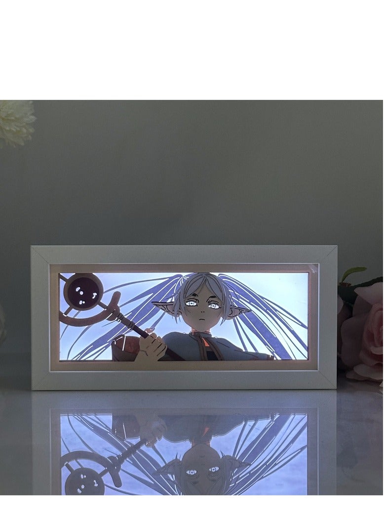 Frieren: Beyond Journey’s End   LED Table Lamp - Anime Paper Cut Sculpture Night Light, Dual Power (AC/Battery), Remote Control Over 15m, 16 Colors with Brightness Adjustment - Image 1