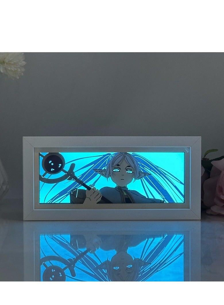 Frieren: Beyond Journey’s End   LED Table Lamp - Anime Paper Cut Sculpture Night Light, Dual Power (AC/Battery), Remote Control Over 15m, 16 Colors with Brightness Adjustment - Image 2