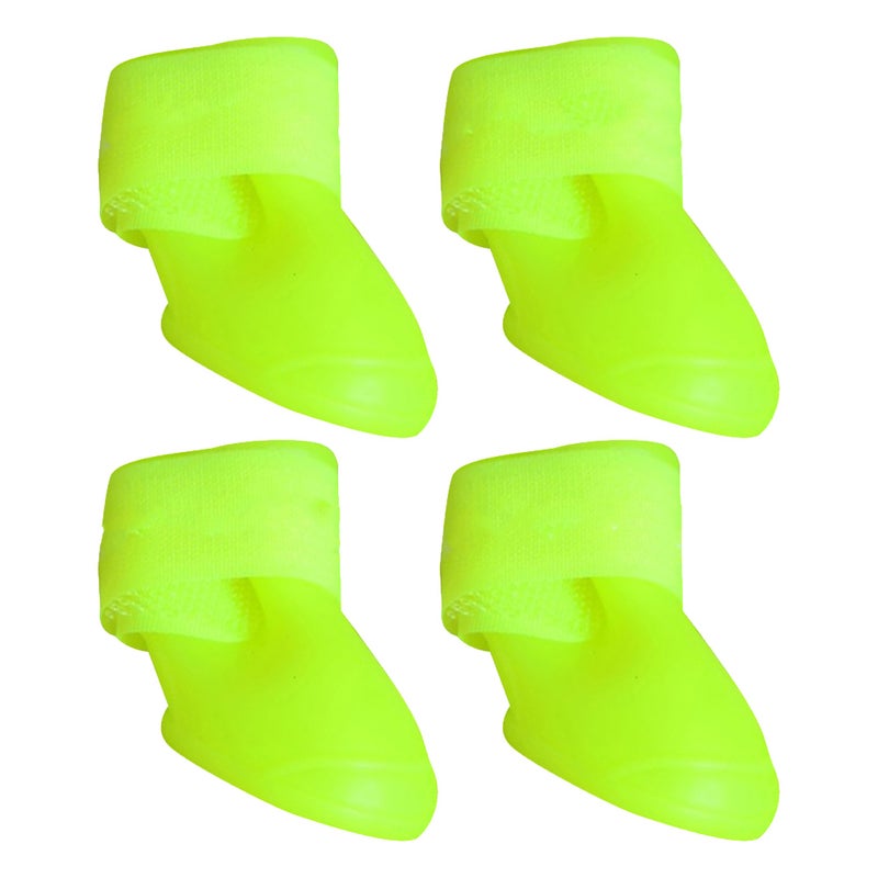 Little Pet Dog Puppy Anti- Rain Snow Boots Candy Colors Rubber Boots Shoes - Size L (Green) - Image 4
