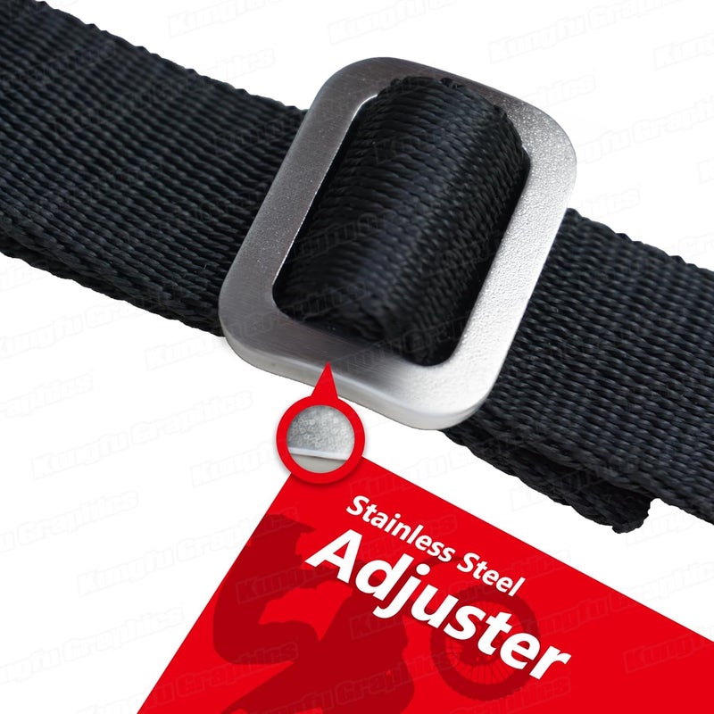 Kungfu Graphics Rear Adjustable Rescue Strap Tugger Pull Strap for Dirtbikes - Black - Image 5