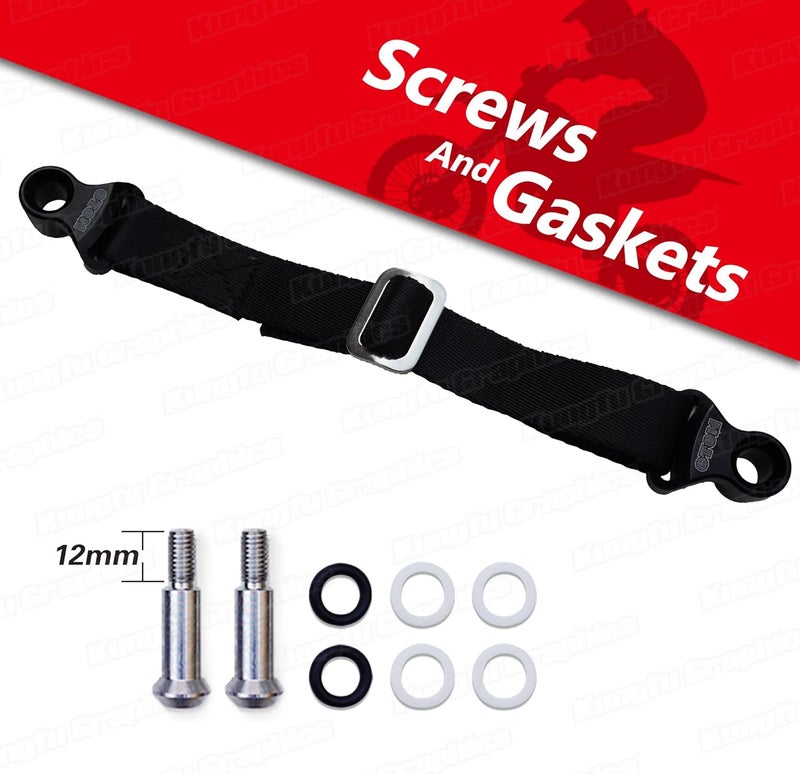 Kungfu Graphics Rear Adjustable Rescue Strap Tugger Pull Strap for Dirtbikes - Black - Image 4