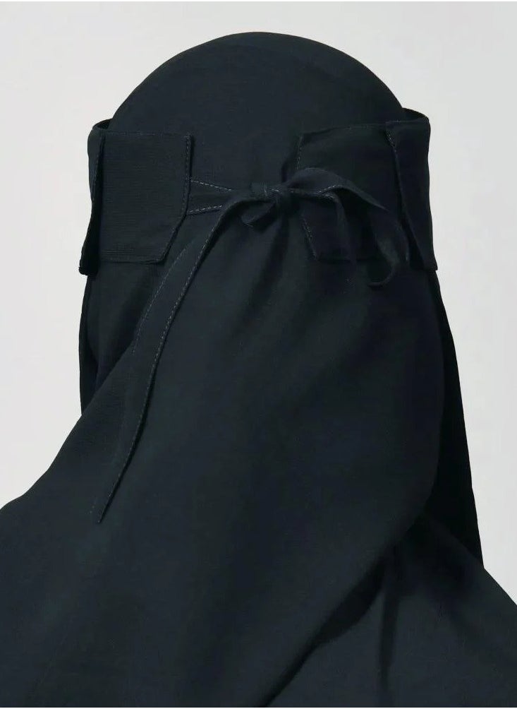 اوتليت عبايات - نقاب شمسي طويل بمطاط واحد - Image 1