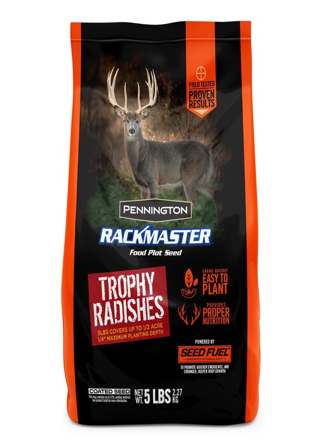 Pennington 100504528 Rackmaster Trophy Radishes Food Plot Seed Mix, 5 lb, None - Image 1
