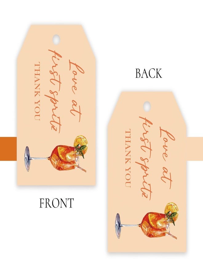 FORSHEEP 50pcs Love at First Spritz Thank You Tags, Cocktail Bridal Shower Gift Labels, Orange Citrus Thank You Paper Gift Tags for Engagement/Bachelorette Party Supplies - Image 4