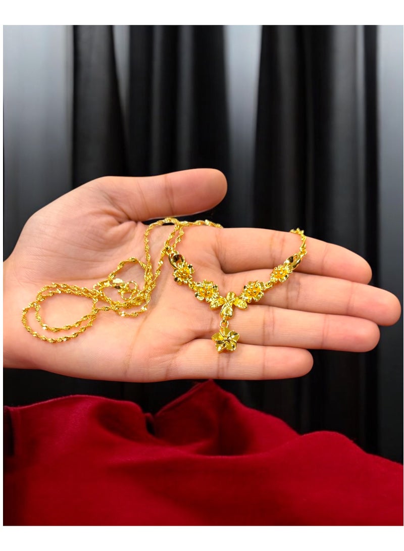 غولدماكس سلسال نسائي شبيه بالذهب مطلي عيار 21 - Image 1