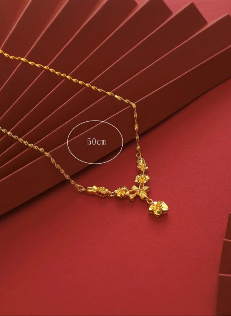 غولدماكس سلسال نسائي شبيه بالذهب مطلي عيار 21 - Image 4