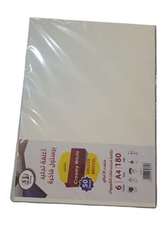 BST 50 sheets of A4 Creamy White cardstock Thickness 180 grams  - Image 1