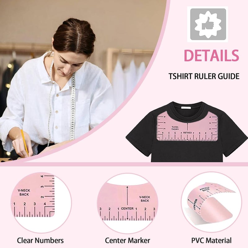 دي ان اس جوور مجموعات أدوات لتصنيع قمصان بتقنية الصبغ بالتبخر (Sublimation Shirts Tool Kits) تشمل أدوات لمحاذاة الفينيل (Vinyl Alignment Tools)، ولوحة محمولة للكي (Portable Ironing Pad)، وأدوات لقياس مقاسات القمصان (T-Shirt Rulers)، بالإضافة إلى ورق تفلون (Teflon Sheet) لاستخدامها مع آلة الضغط الحراري Cricut HTV لتصميمات الفينيل، وملحقات للخياطة اليدوية (Craft Sewing Accessories)، بإجمالي 67 قطعة. - Image 3
