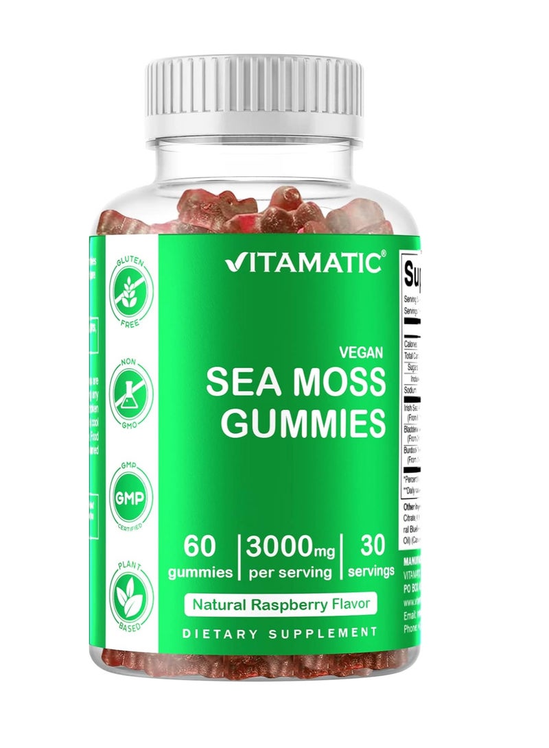 Vitamatic Irish Sea Moss Gummies - 3000 mg - 60 Vegan Gummies - Image 1
