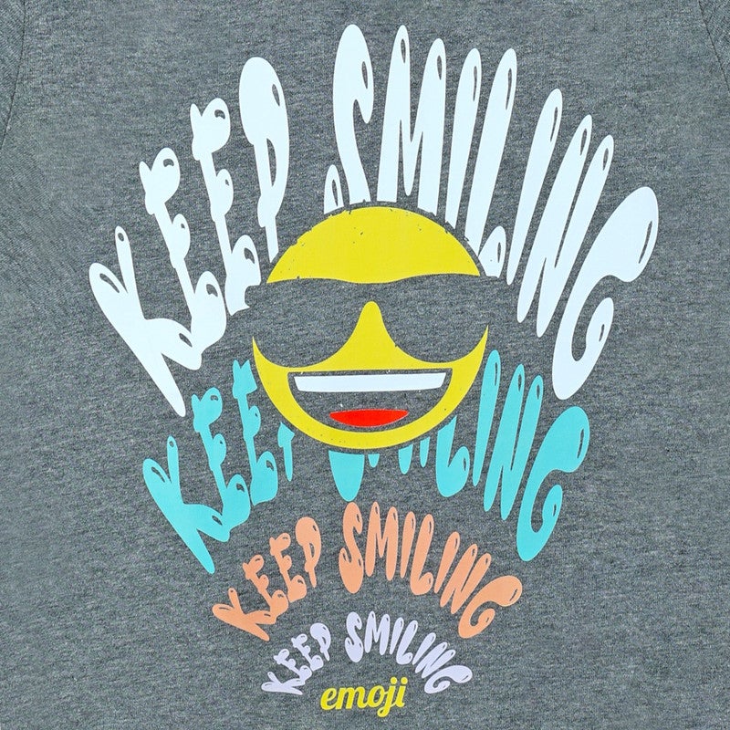 ترو كير تيشيرت أطفال أولاد بأكمام قصيرة مطبوع عليه إيموجي ابتسم دائمًا - Image 5