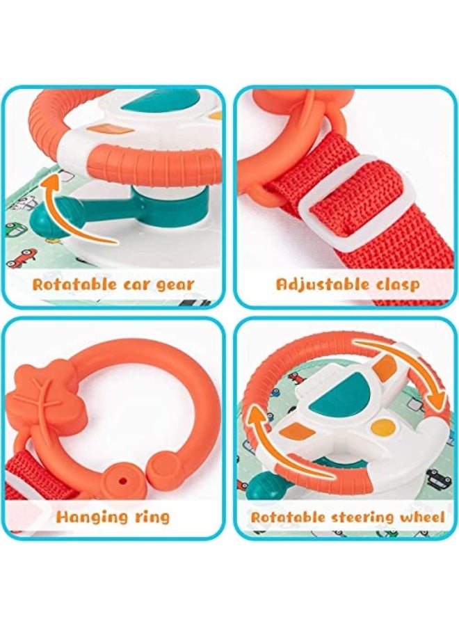 Baby Car Seat Toys for Infants,DMG Infants Steering Wheel Toys with Music, Lights, Mirror and Driving Sounds, Musical Car Wheel Toy for Infant Babies 6 to 12 Months - Image 2
