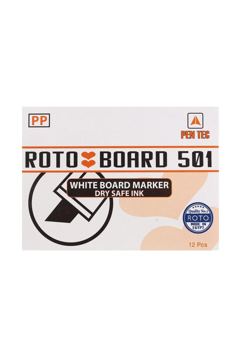 Generic 60*90 cm whiteboard + 1 pack of roto 501 + duster + magnets  - Image 3