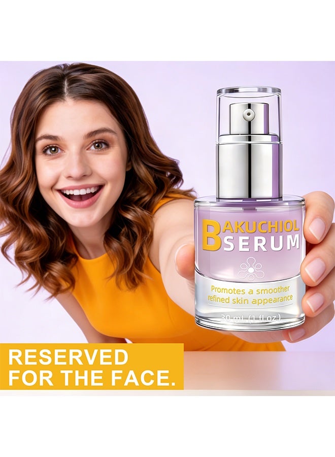 QINGLING Bakuchiol Serum, Natural Retinol Alternative Facial Serum, Refines Pores For Smooth Youthful Skin 30ml - Image 2