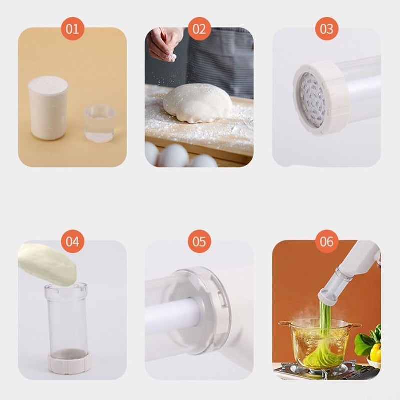 Matiko Pasta Maker Machine Kitchen Tools Ramen Machine Home Noodle Maker Home Small Portable Handheld Noodle Press Pasta Sausage Filling Mould - Image 2