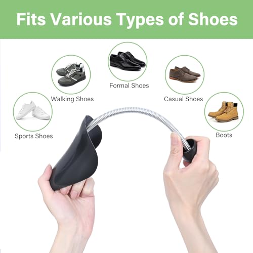YOLOPARK 10 Pairs Plastic Shoe Trees for Mens 6-12, Women Size 4-8, Shoe Stretcher with Adjustable Spring for Sneakers (Men-10Pair) - Image 4