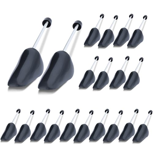 YOLOPARK 10 Pairs Plastic Shoe Trees for Mens 6-12, Women Size 4-8, Shoe Stretcher with Adjustable Spring for Sneakers (Men-10Pair) - Image 1