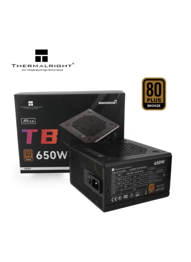 Thermalright THERMAL RIGHT TR-TB650S 80+ Bronze NON modular PSU - Black  - Image 1
