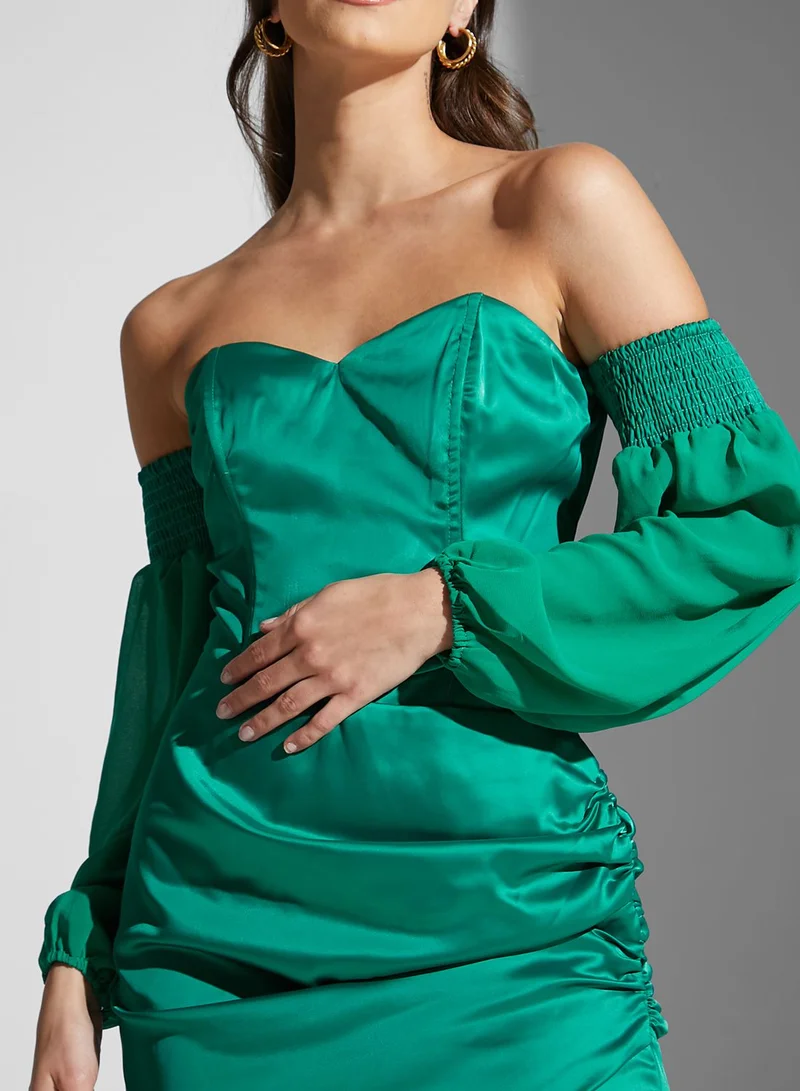 Chi-Chi London Satin Mini Dress