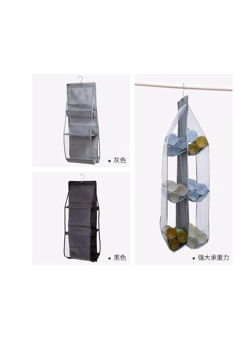 Hanging Handbag Organizer Dustproof Storage Holder for Closet with 6 Pockets - Image 4