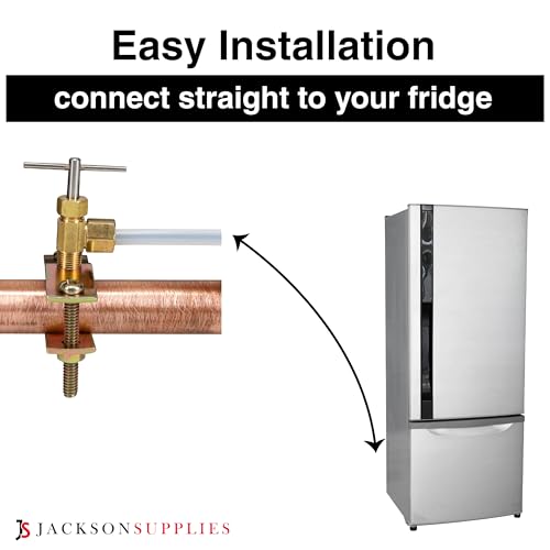 JS Jackson Supplies Ice Maker Supply Line and Humidifier Installation Kit for Refrigerators & Freezers, 1/4” x 25’ Poly Tubing, Includes Quick Connect Saddle Valve, Compression Fittings and Adapters - Image 3