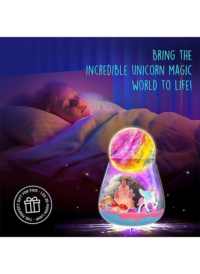 Beauenty Unicorn Gifts for Girl,Unicorn Terrarium Kit for Kids Light Up Terrarium Crafts Kit with DIY Moon Lamp, DIY Unicorn Toys for Girls, Arts and Crafts Birthday Gift for Girls Ages 4-12 Year Old  - Image 2
