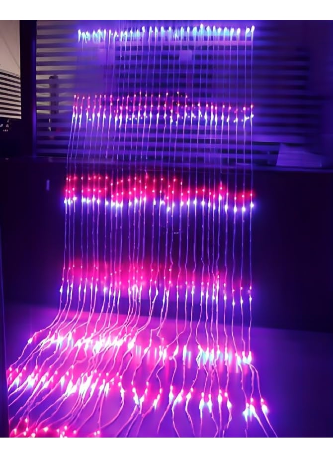 Generic Daily Delight Store Multicolor Waterfall LED Pixel Curtain String Lights10x65 Size Curtain String for IndoorOutdoor Decor Fairy Lights 8 mm Led Size 10x65 8mm  - Image 3