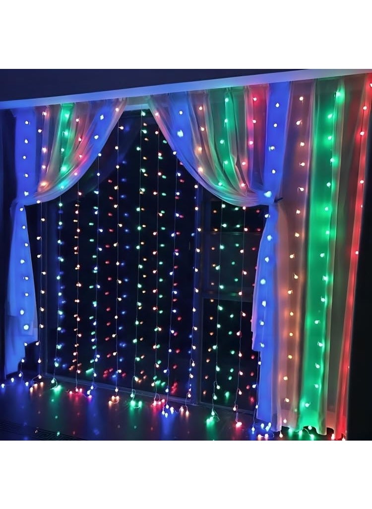 Generic Daily Delight Store Multicolor Waterfall LED Pixel Curtain String Lights10x65 Size Curtain String for IndoorOutdoor Decor Fairy Lights 8 mm Led Size 10x65 8mm  - Image 1