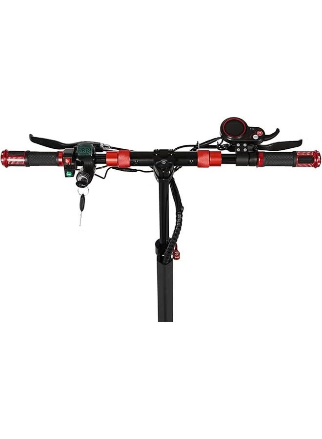 سكوتر دفع كهربائي V23, سرعة قصوى 57 كم/ساعة ونطاق 30 كم 48 فولت، تصميم قابل للطي ,10 انش للطرق الوعرة مع نظام تعليق، اسود واحمر، هيكل صلب - Image 5