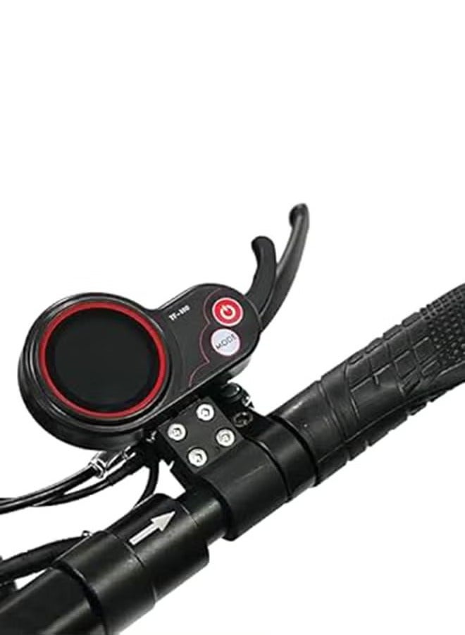 سكوتر دفع كهربائي V23, سرعة قصوى 57 كم/ساعة ونطاق 30 كم 48 فولت، تصميم قابل للطي ,10 انش للطرق الوعرة مع نظام تعليق، اسود واحمر، هيكل صلب - Image 4