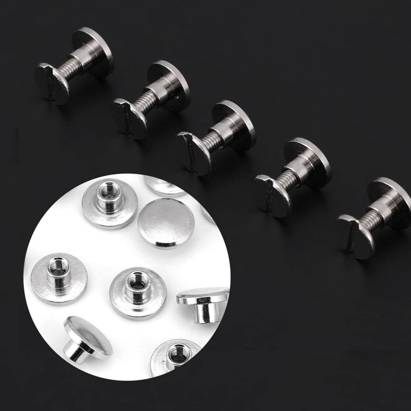 Brass Threaded Flat Head Screw Back Rivets Nails 8mm Leather Craft Repair Supplies 20PCS - Image 5