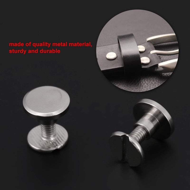 Brass Threaded Flat Head Screw Back Rivets Nails 8mm Leather Craft Repair Supplies 20PCS - Image 4