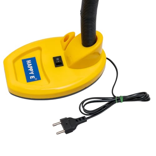 HAPPY E Plastic Table Lamp with Pen Holder, Study lamp for Students Flexible Gooseneck, On/Off Switch, B22 Bulb Holder, Yellow and Black (Blub not Included), Led - Image 4