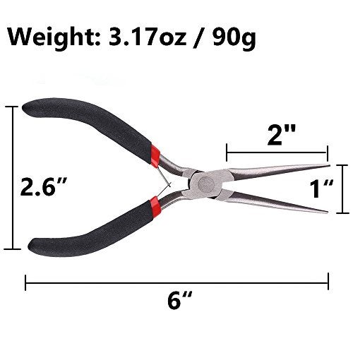 TotaLohan 2 قطعة كماشة أنف طويلة إضافية أداة إصلاح سلك دقيق (6 بوصة) - Image 2