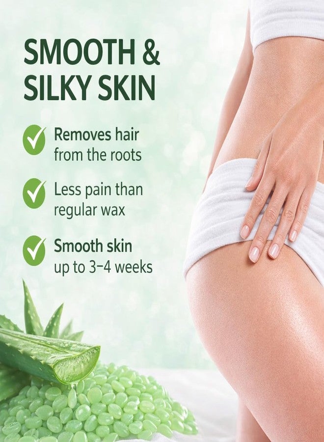 Sarbeau Bead Wax Drops for Hair Removal 300g | Professional Hard Wax Beans for Full Body, Bikini, Face & Underarms | Smooth Finish | Salon-Quality Bean Wax (Aloe Vera) - Image 5