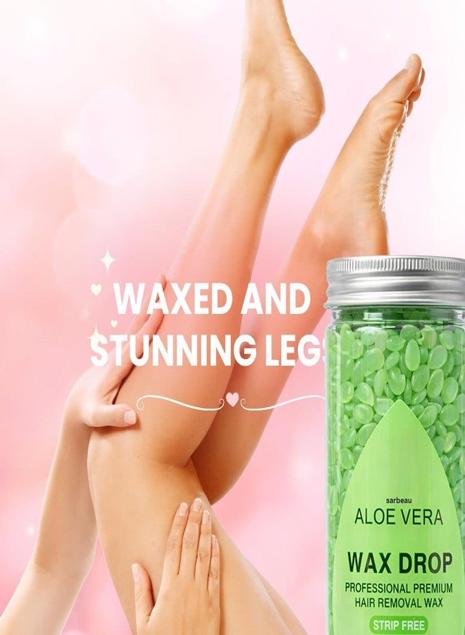 Sarbeau Bead Wax Drops for Hair Removal 300g | Professional Hard Wax Beans for Full Body, Bikini, Face & Underarms | Smooth Finish | Salon-Quality Bean Wax (Aloe Vera) - Image 3