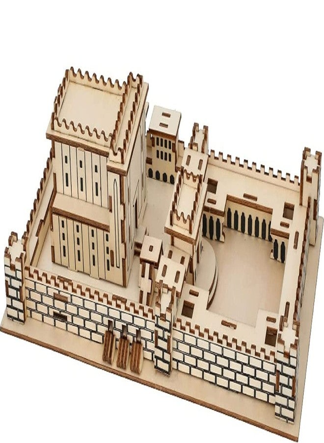 MASORET Wooden 3D Jerusalem Temple Model KIT UK77547: Jewish Israeli Beit Hamikdash Replica Puzzle, Teens to Adults, 10 x 5.9 x 3.9 Inches, Plywood - Image 1