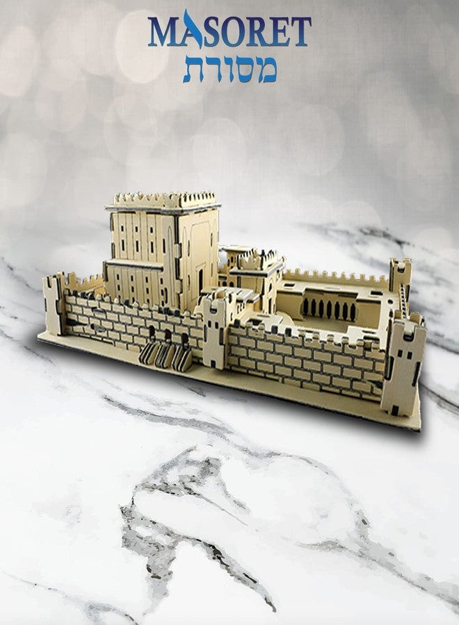 MASORET Wooden 3D Jerusalem Temple Model KIT UK77547: Jewish Israeli Beit Hamikdash Replica Puzzle, Teens to Adults, 10 x 5.9 x 3.9 Inches, Plywood - Image 2