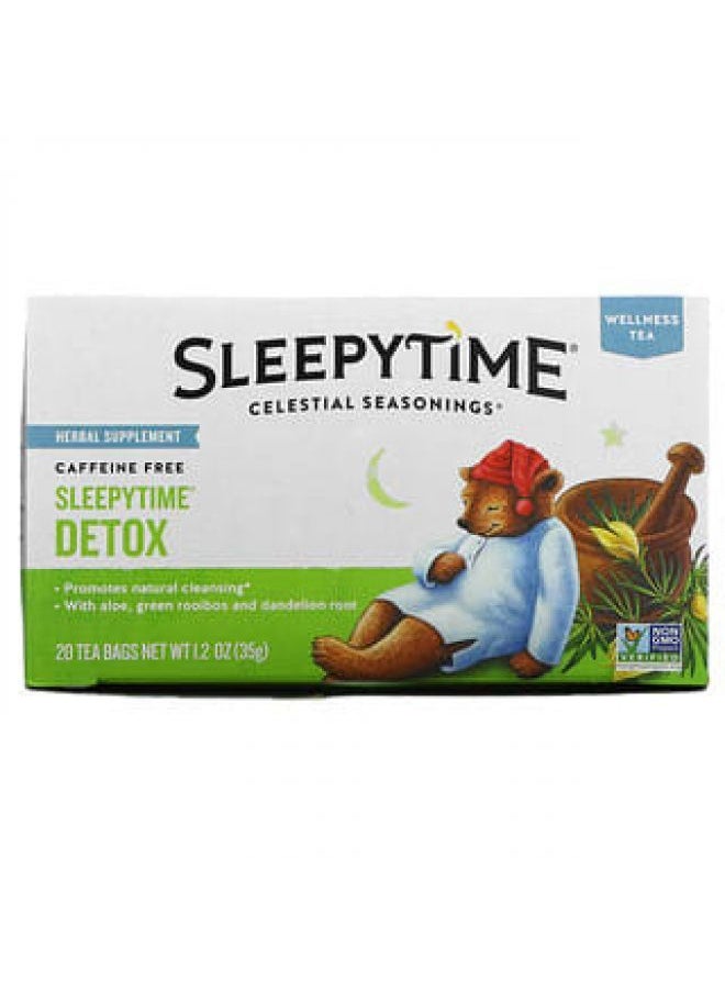CELESTIAL SEASONINGS Celestial Seasonings, Wellness Tea, Sleepytime Detox, Caffeine Free, 20 Tea Bags, 1.2 oz (35 g)  - Image 1