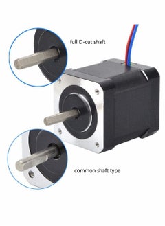Y&D Dual Shaft Nema 17 Stepper Motor Bipolar, 0.5A/24Ncm/48mm Body/4-lead Wires/60cm Cable and Connector Compatible with 3D Printer/CNC  - Image 3