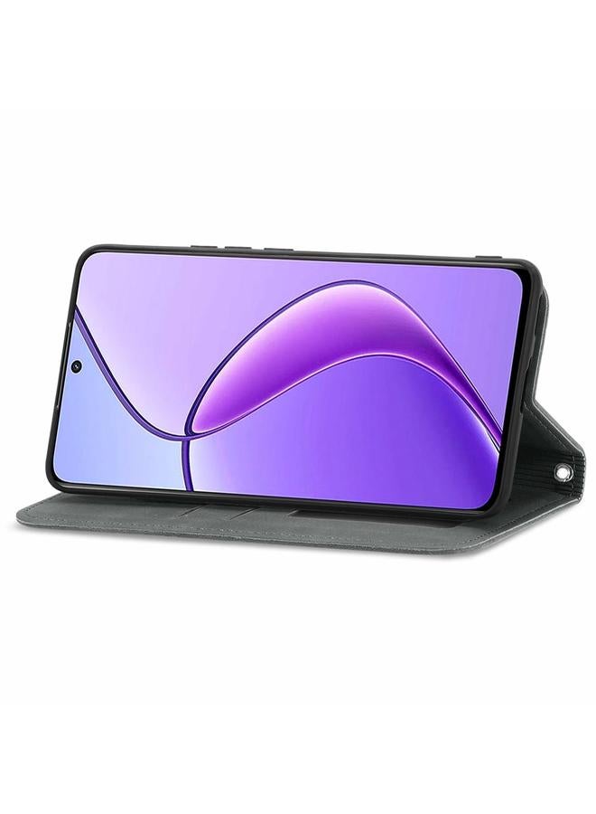 erorex Case For Realme 12 Retro Skin Feel Magnetic Flip Leather Phone Case - Image 4