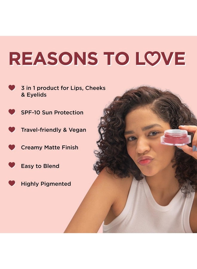 ENN Beauty Pout Lip Cheek & Eyeshadow Tint With Spf 10 Withthe Goodness Of Jojoba & Avocado Oil Natural Blush For Women Long Lasting Sls & Paraben Free Be Bliss 5Gm - Image 2