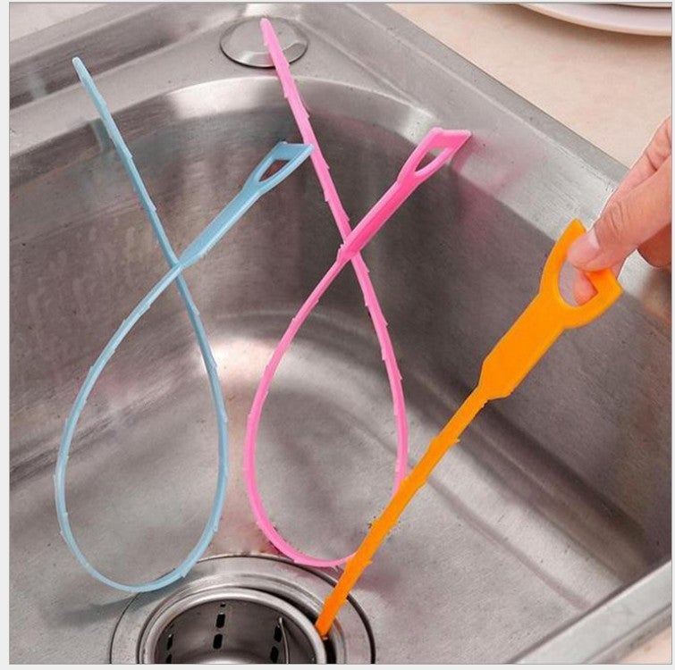 D-Type Smiling Face Kitchen Pipe Dredge Hook Sewer Toilet Dredge Sink Anti-Blocking Cleaning Hook Dredge Strip - Image 4