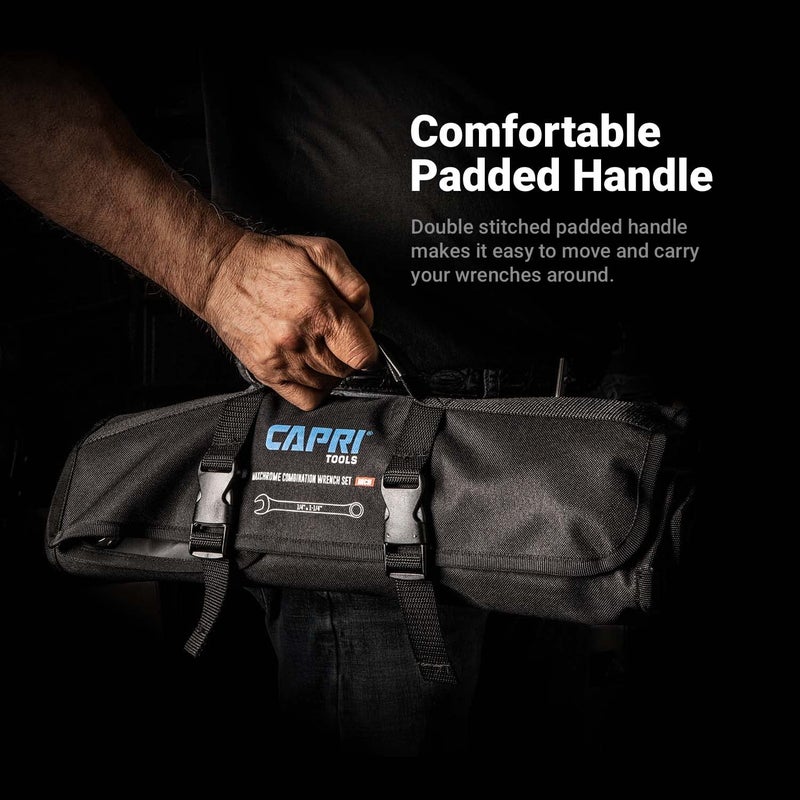 Capri Tools Wrench Roll Up Pouch, SAE, 17 Pockets, Black - Image 5