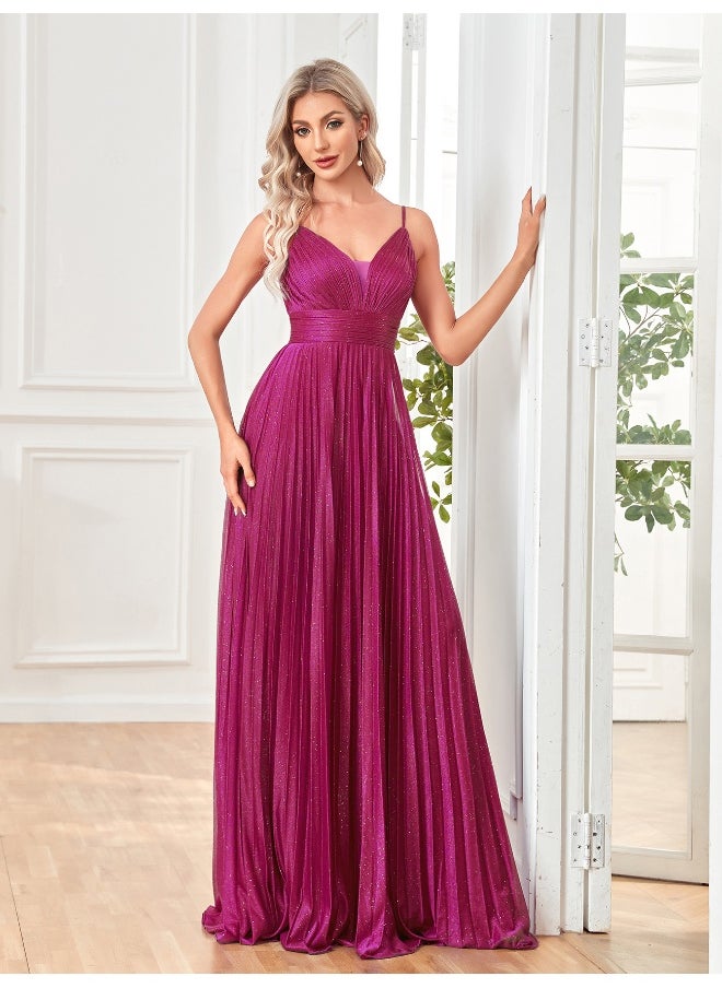 Madam Uniq Pleated Evening Dress  - Image 4